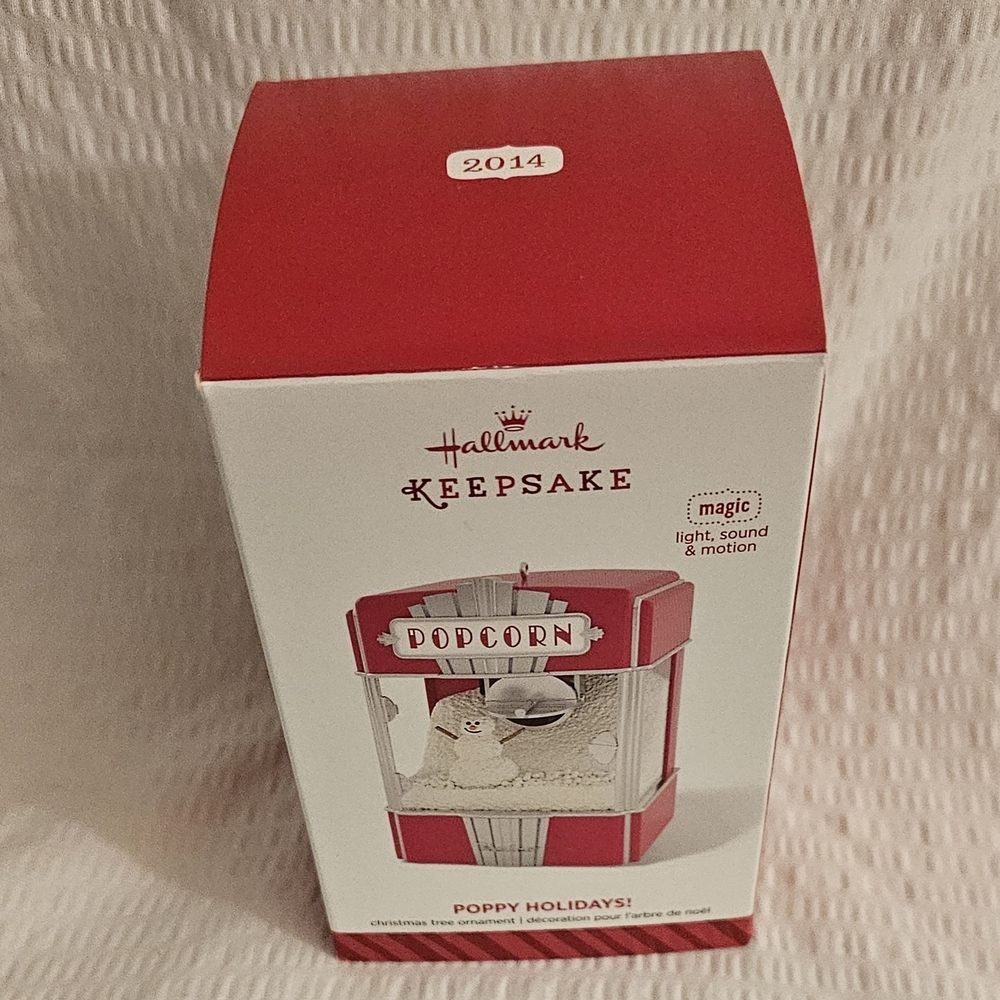 Hallmark Red and White Popcorn Ornament